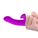 Stimulator clitoris PRETTY LOVE Maxwell, din silicon moale, cu husă pentru deget si vibrator bullet detasabil, mov